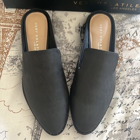 NEW Volatile Vegan mule black/gray 7  - Picture 1 of 7